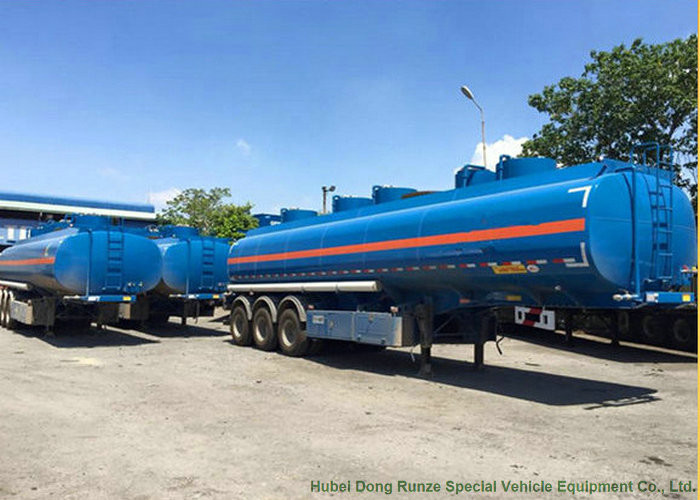 Tri Axle Oil Fuel Petrol Diesel Tank Semi Trailer 5 Compartments 45m3 For African