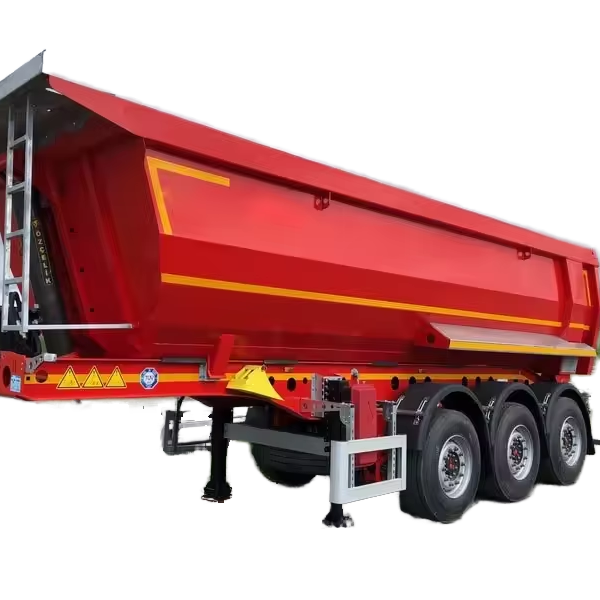 CIMC modern design customized colors 3 axle 12 wheels stainless steel mechanical or air suspension tipper trailer dump truck