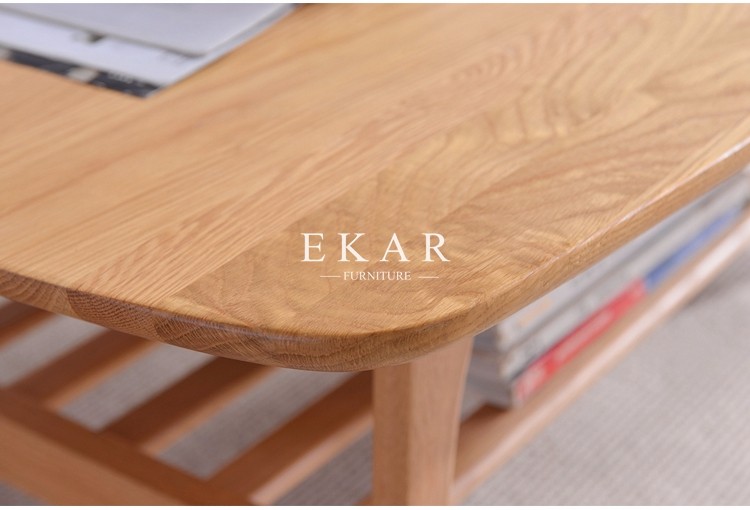 Oval Coffee Table 4 Legs Solid Wood Egyptian Style Living Room Furniture