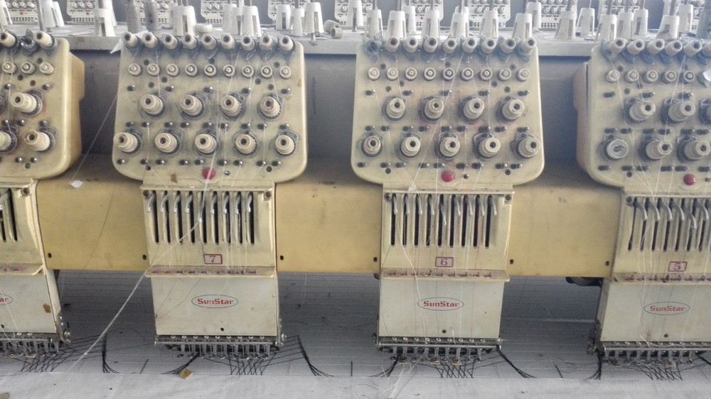 9 Needles Used SunStar Embroidery Machine 20 Heads 300 x 750mm