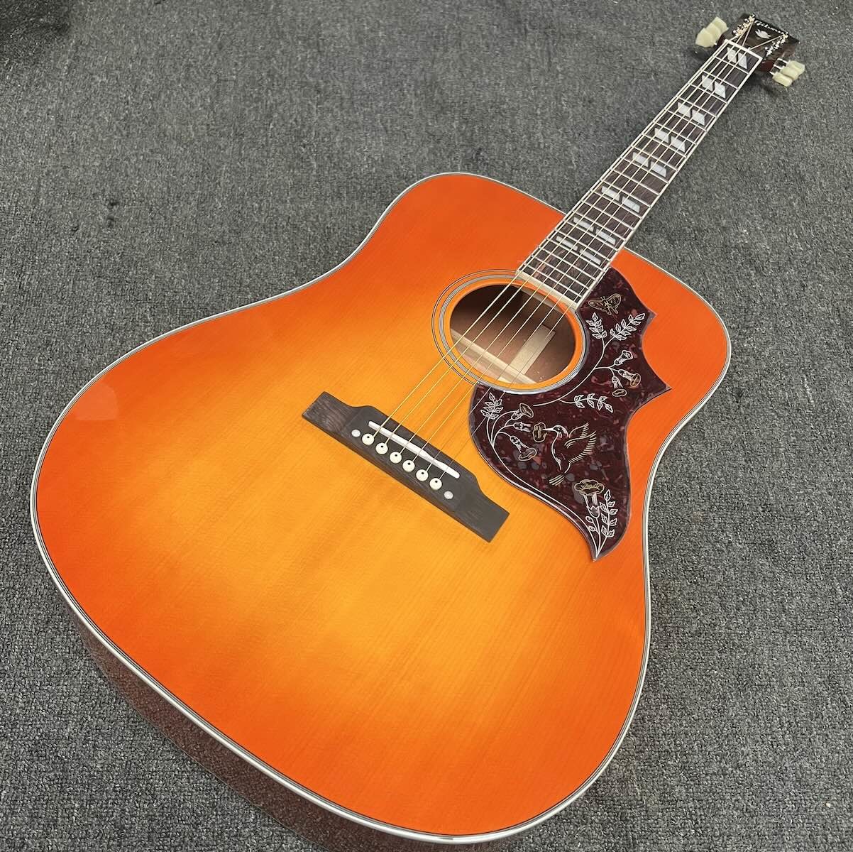 Custom 41 Inch Hummingbird Gibson Style Acoustic Guitar in Heritage Cherry Sunburst