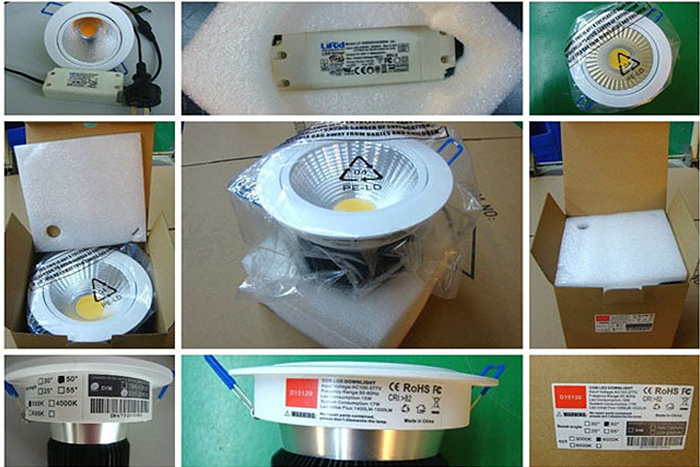 2016 COB LED downlight 15W cut out 120mm 3 years warranty