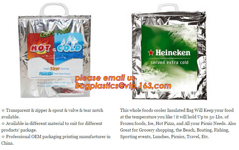 custom bulk waterproof large soft folding food delivery picnic lunch tote grocery cooler bag aluminum foil thermal bags