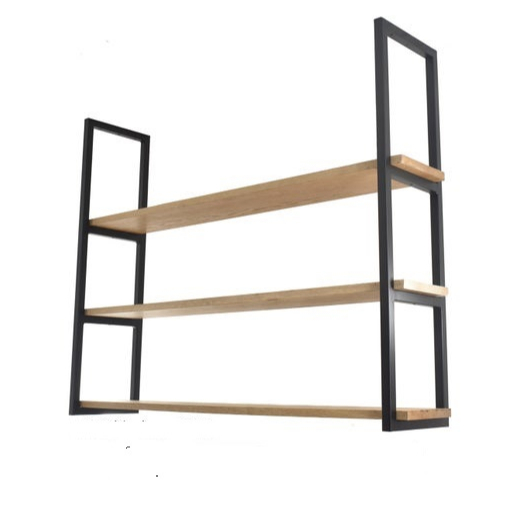 3 Tier Ceiling Wine Rack for Bars and Restaurants Solid Wood Shelf for Home Decor