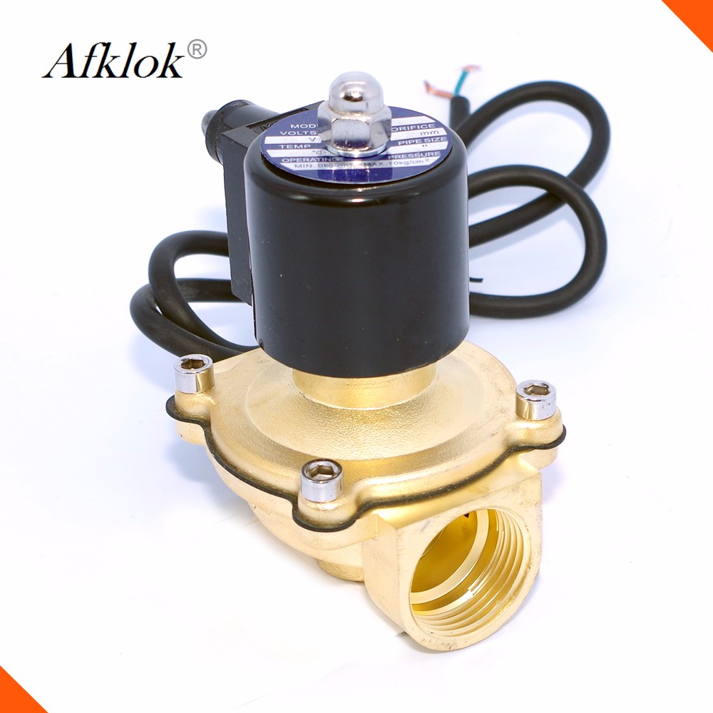 Brass Low Pressure 12V DC 1-1/2" inch Flow Control Underwater Solenoid Valve