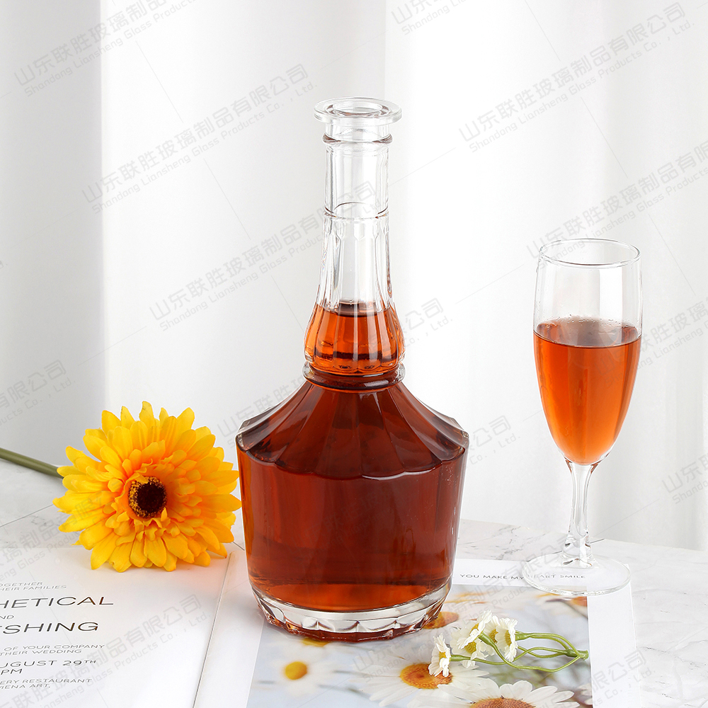 500ml 750ml Glass Empty Bottles Liquor Wine Gin Whisky Vodka Glass Bottle With Cap