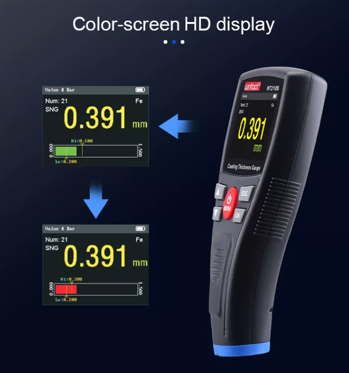 WT2100 Coating Film Thickness Gauge For Measuring Non Magnetic Thickness