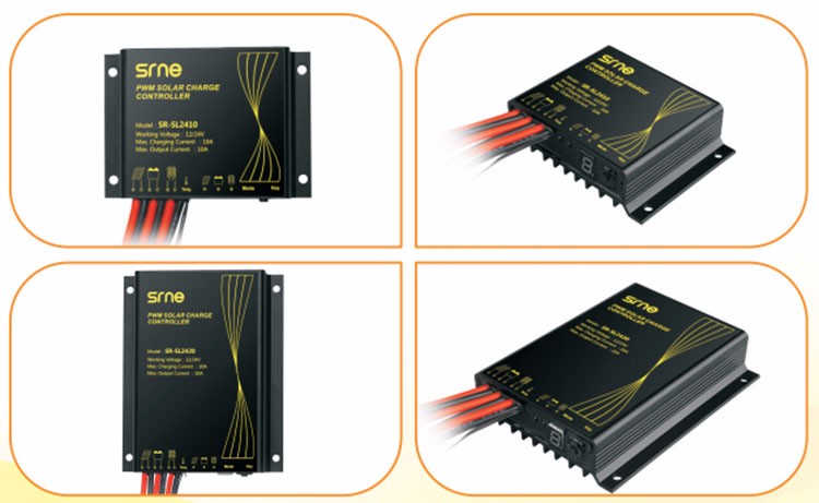 Mini Solar Street Light Controller 12 V / 24 V Auto Waterproof charge regulator