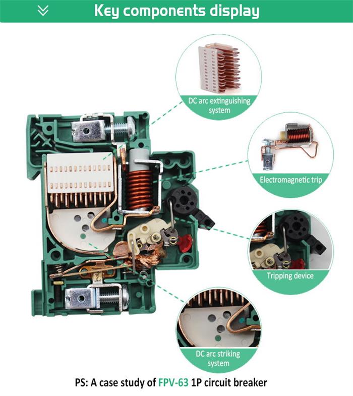 automatic feeo 2p circuit breaker for pv system