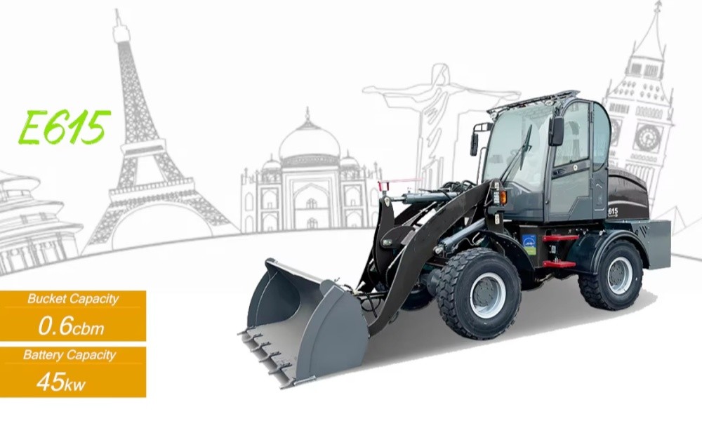 1.5T Loader Machine Battery China All Terrain Electric Small Front End Loader