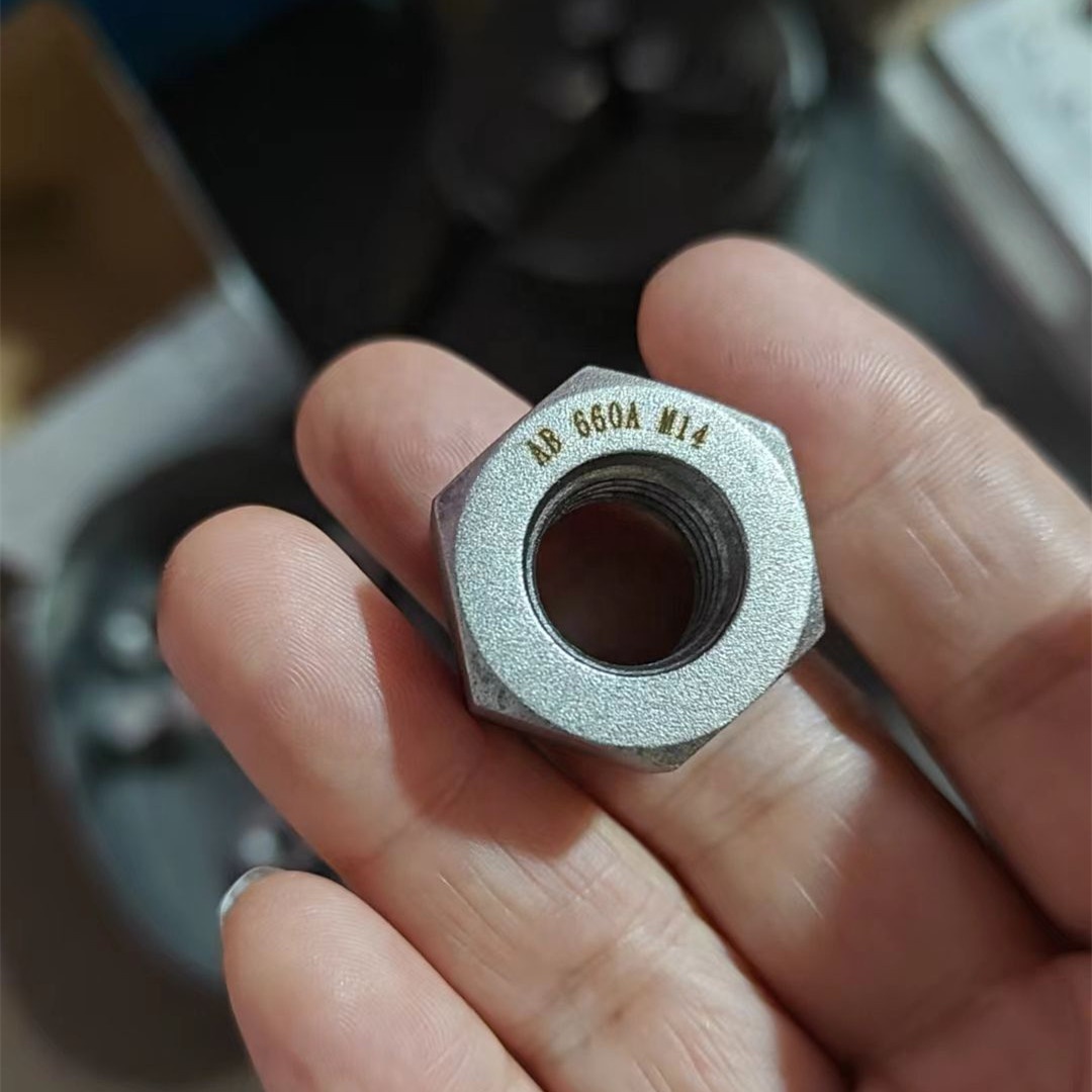 Plain Finish Gr.660A Heavy Hex Nut DOUBLE SIDED CHAMFER Sizes M10 M12 and M14 for Industrial Applications