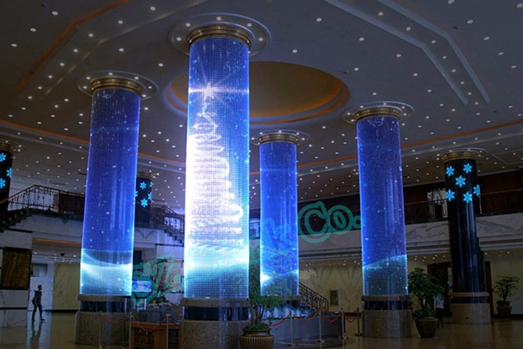 p30 p40 p50 p60 full color video wall transparent led mesh display for the advertising