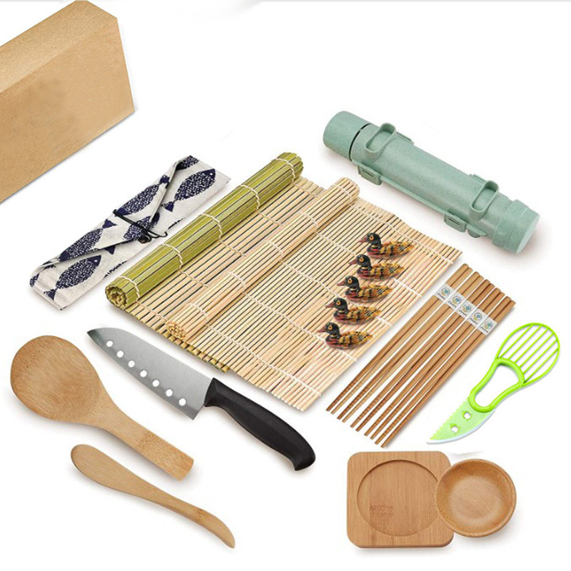 Kitchen Sushi Rolling Mats Hardware Luxury Bamboo Sushi Making Fast Food