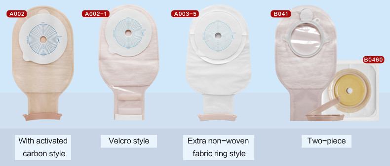 High Barrier Soft PVDC 1 Piece Colostomy Bag Ostomy Disposal Colostomy Bag Open