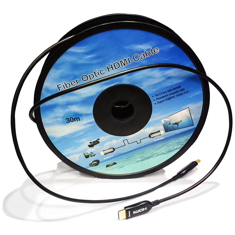 HDTV cable Without chip 2.0V 4K*2K 18 Gbps Fiber Optic PVC HDTV 4k@60Hz 5M-50M