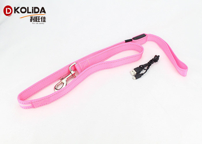 Night Safety Walking Flashing Luminous Glow In The Dark Leash , 60mah Rechargable Liuthium Battery
