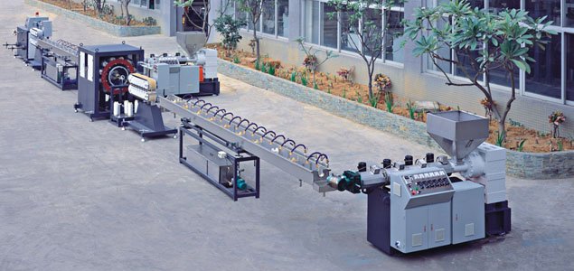 AFSJ-55mm Plastic Pipe Extrusion Machine Equipment For Gas Pipe High Output