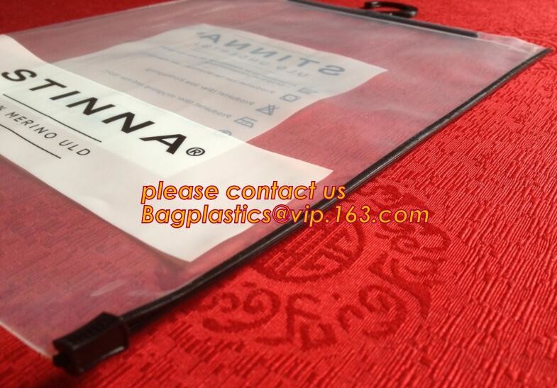 Frosted Zip lockk bag EVA PVC hanger bag for clothes, EVA frost drawstring bag, Frosted Plastic EVA Garment Packing Bag zi