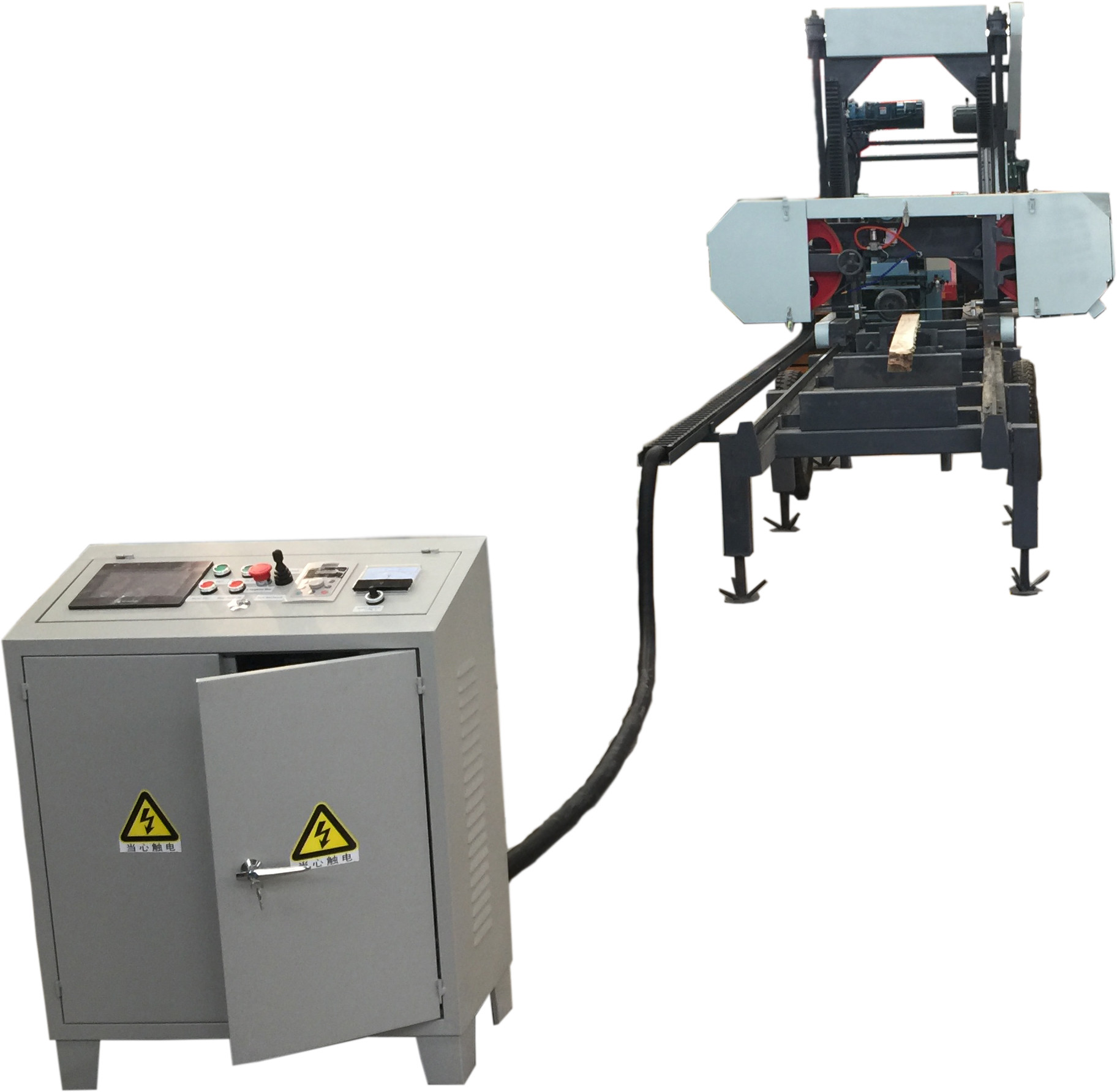 MJ1000 Diesel Engine Portable Sawmill Horizontal Band Resaw Portable Power Saw