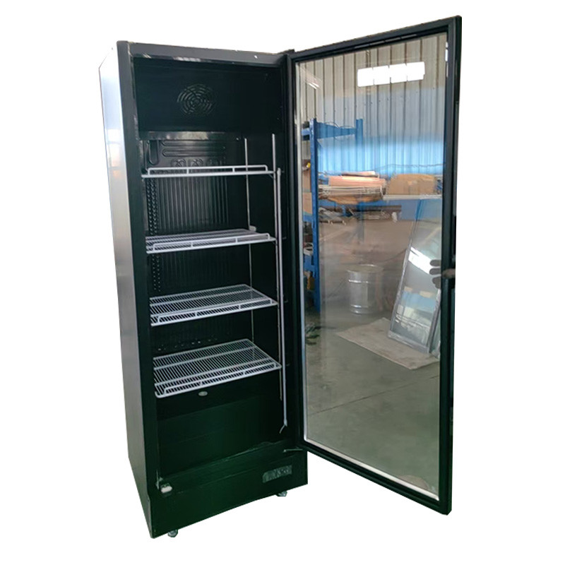 Strong 500L Direct Cooling Templed Glass Single Door Upright Showcase Cooler