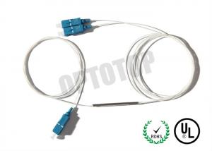 1310 / 1550nm 5 / 95 Fiber Optic Splitter White 1M In 1M Out With SC / UPC Connector
