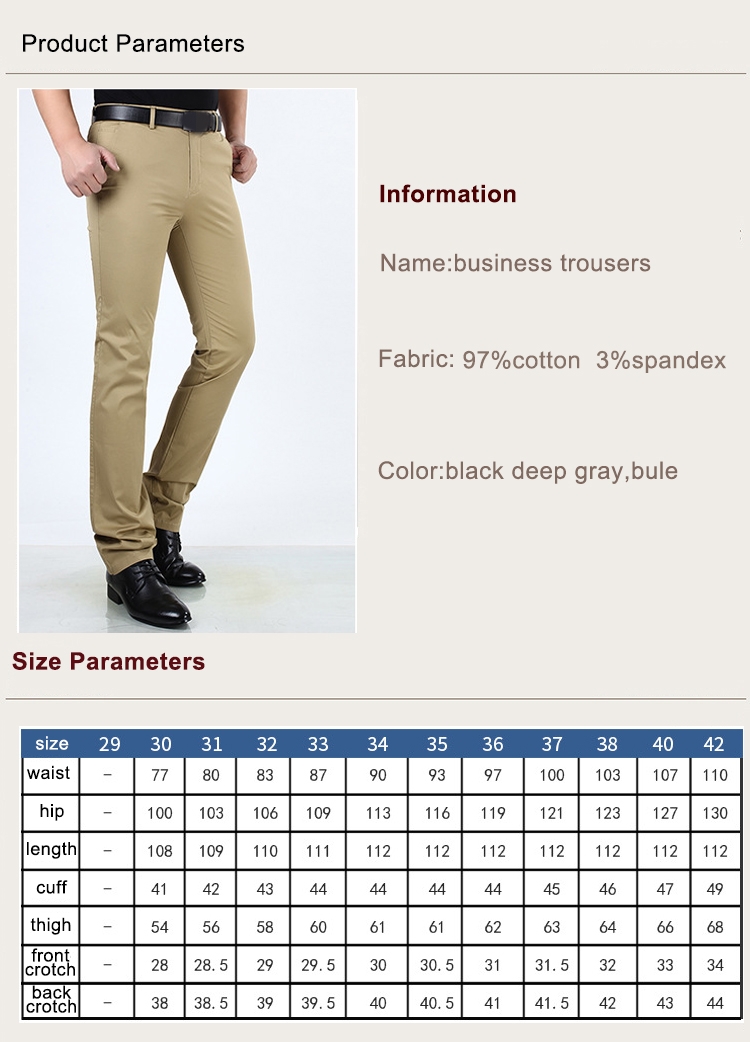 2022 Men's Black Logo Print Cargo Trousers Straight Fit Chino Office Pants for Business