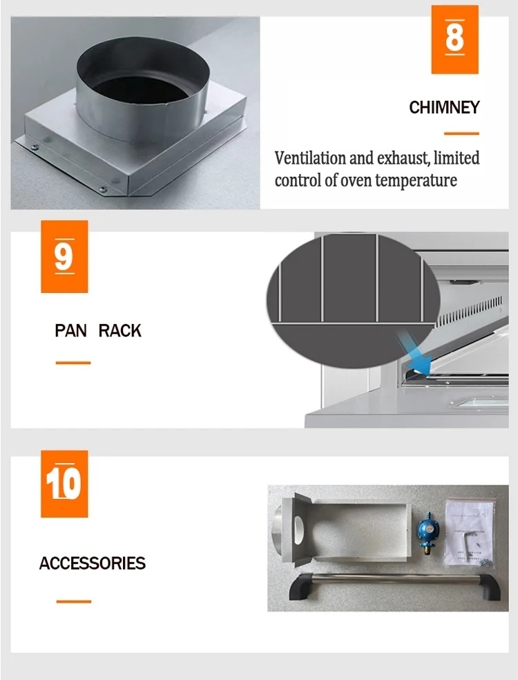 Premium Gas Baking Bakery Oven with Computer Panel Ome in Differnt Layers