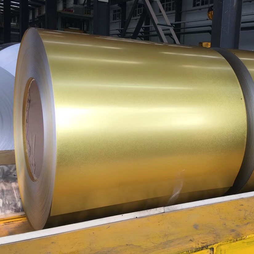 AZ70 Coating Aluzinc Coil Golden AFP Galvalume Steel For Stone Coated Roof Tile A792M DX51D Regular Minimum Spangle