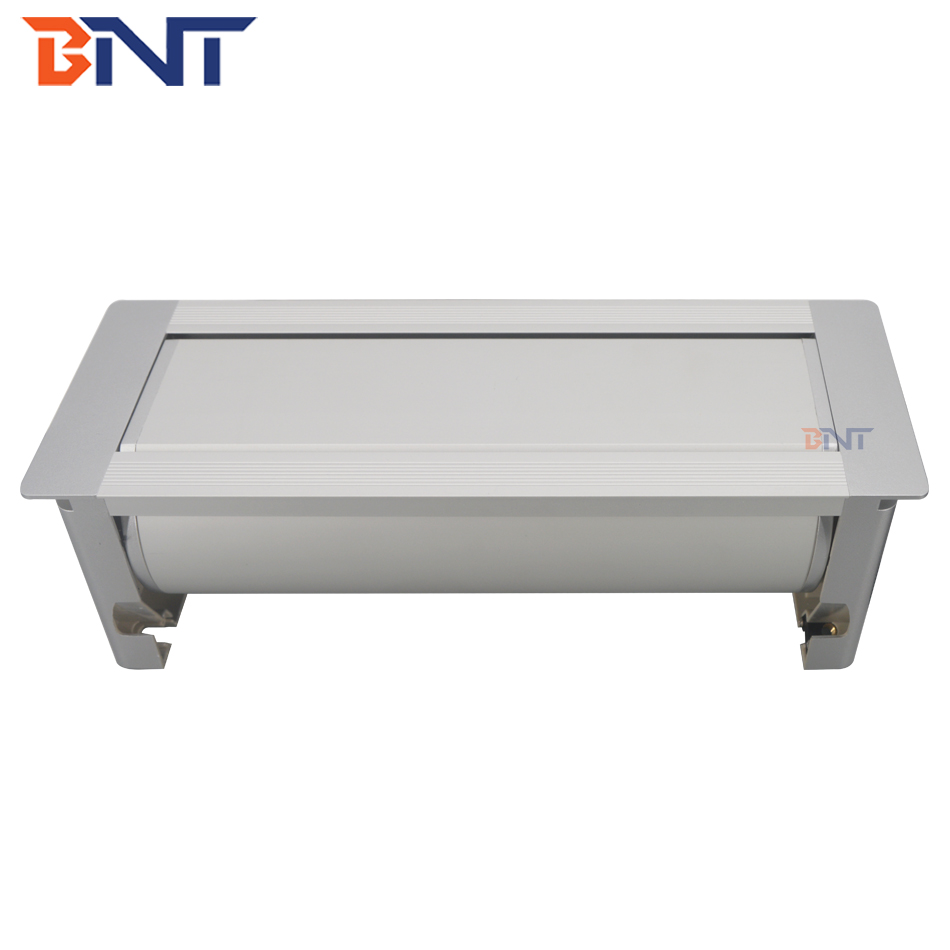 Office furniture media dual usb charger manual flip up table socket