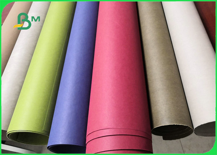 Recyclable Eco friendly Green / Blue Soft Washed kraft Paper For Grocery Bags