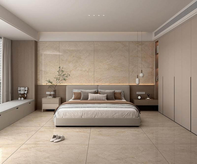 Elegant 1200x1200mm Inside Floor W.A 0.5% Glazed Polished Porcelain Tile Light Yellow For Living Room And House