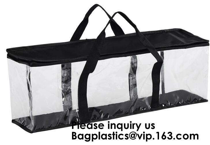 Clear Duffel Gym Bag Transparent PVC Carry Bag With Shoulder Strap,Cosmetic Carry Bag Magnet Pockets Detachable Shoulder