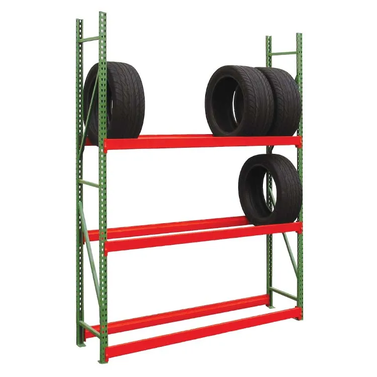 Steel Tire Storage Shelf Rack Vertical Corrosion Protection Customized