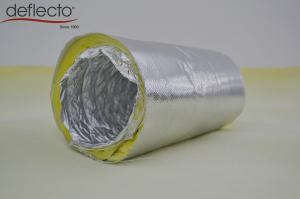 China Round Insulated Flexible Air Duct Aluminum Foil / Fiberglass Insulated Flexible Pipe on sale