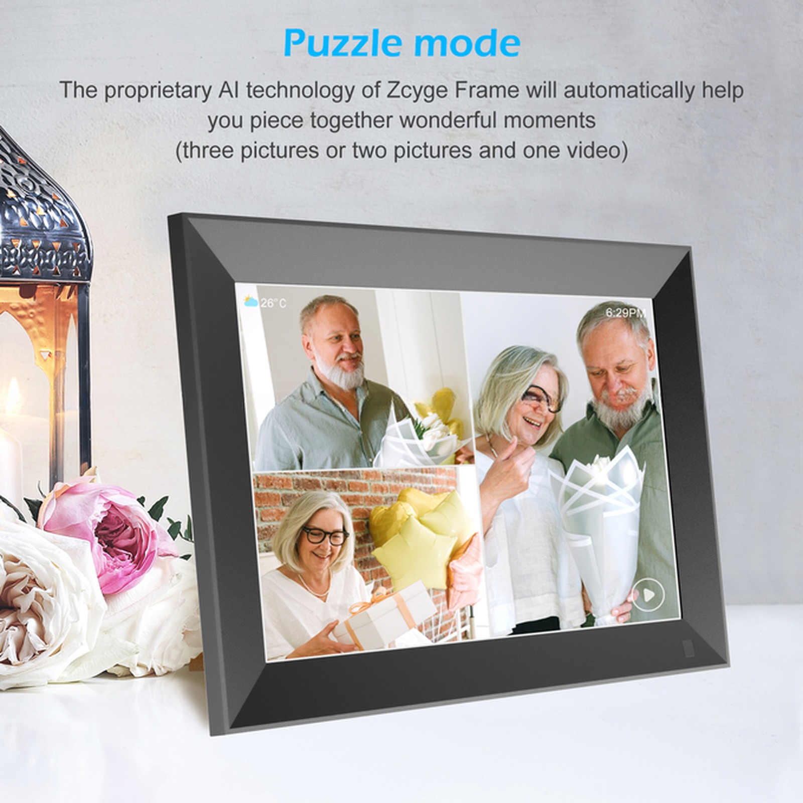 10.1" inch IPS touchscreen WIFI digital cloud frame cloud photo frame picture video loop player display