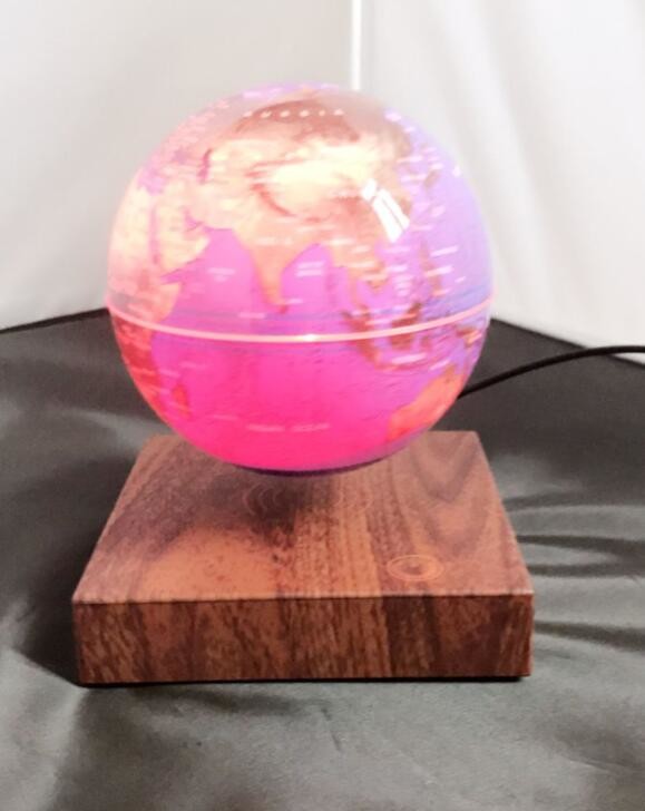 NEW hotsale wooden base magnetic floating levitate globe with lighting change colorful gift