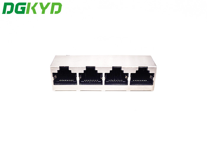 UL 94V-0 1X4 RJ45 Modular Connector 180 Degree Without Filter