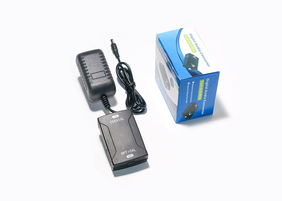 Optical Fiber Converter Coaxial To Optical SPDIF Converter 1.4 Splitter 4K×2K Support 3D