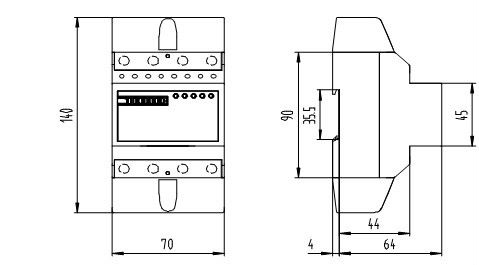 ISO 9001 Factory YEM015SJ Single Phase Electronic Energy Meter Din Rail LCD Display Power Meter