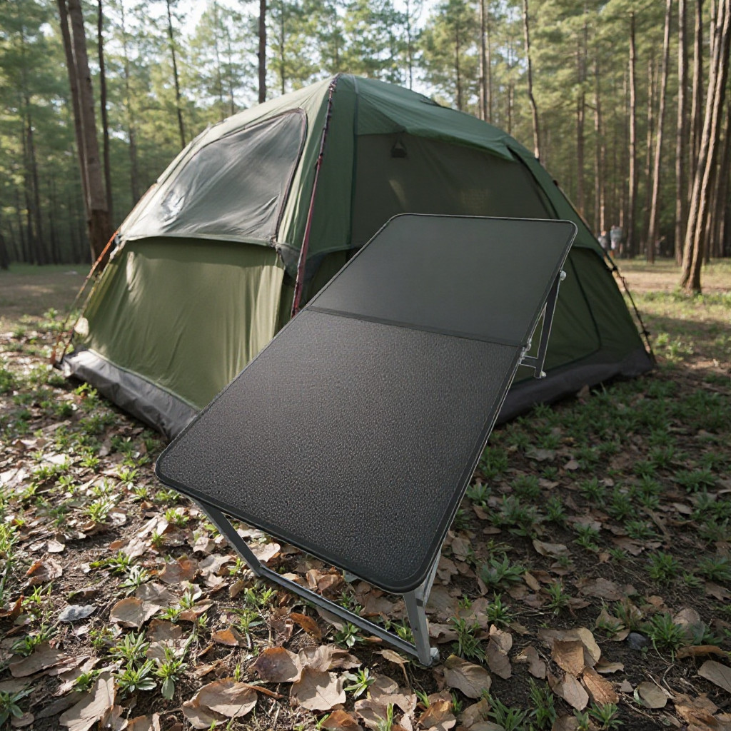 65W Solar Folding Table for Camping Heat Water Splash Resistant Back Contact Cell Type 25.8% Cell Efficiency Two USB Ports