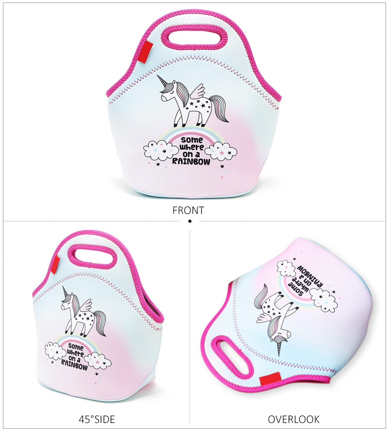 Girls Neoprene Thermal Insulated Bento Lunch Bag