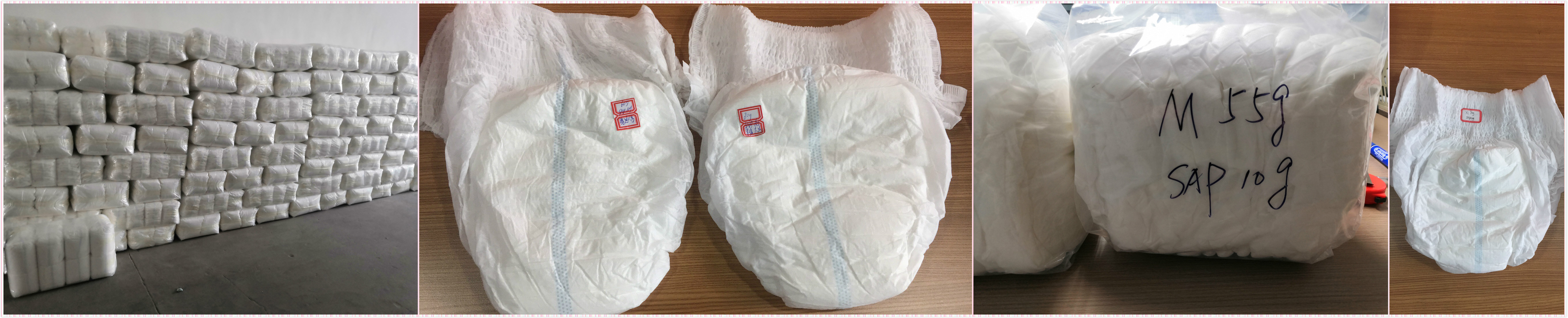 PE Film Backsheet Custom Printed Incontinence Adult Diapers Panties for Men and Women