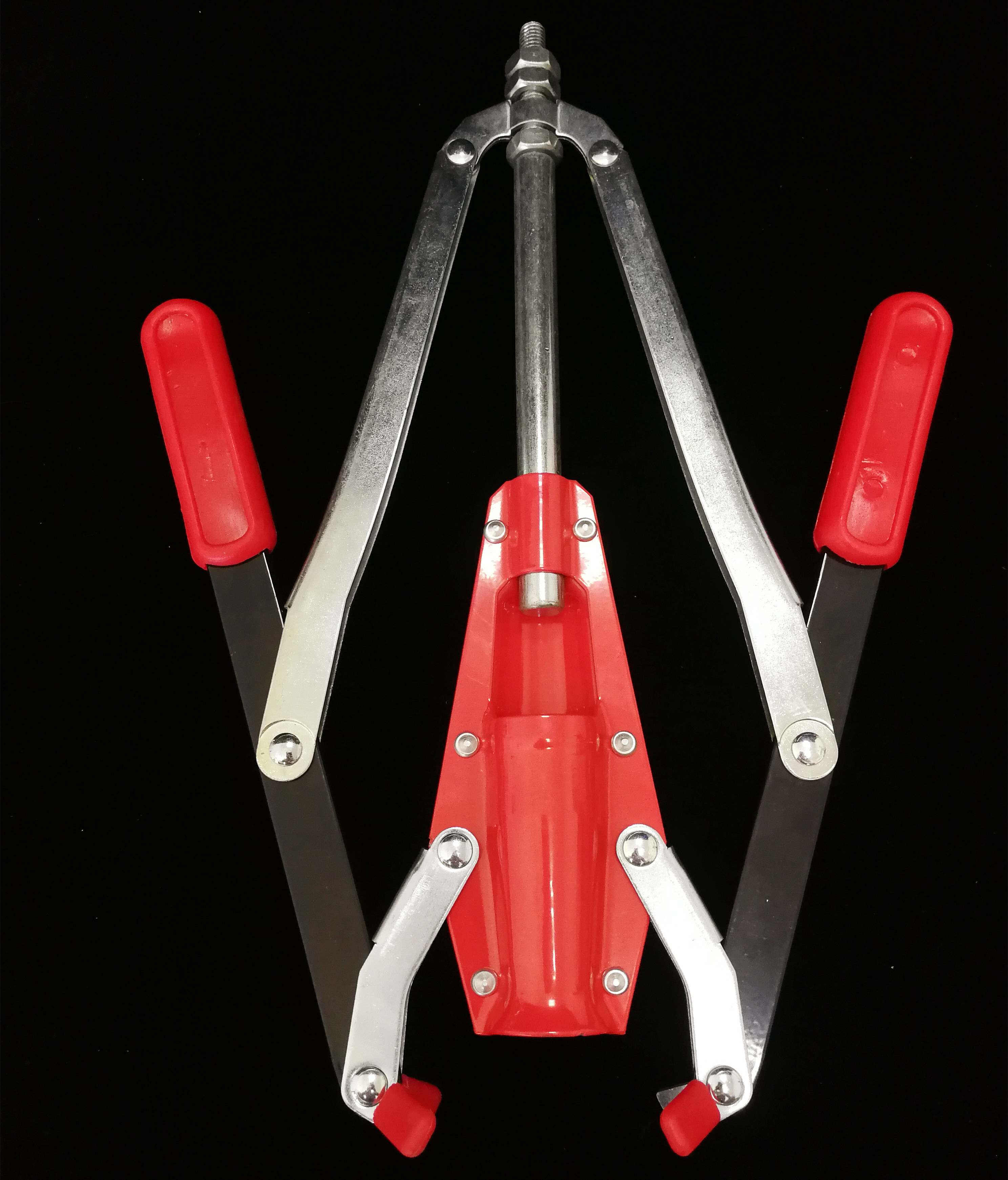 Heavy Duty Double Lever Wine Corker Red Color 970g With Metal Construction