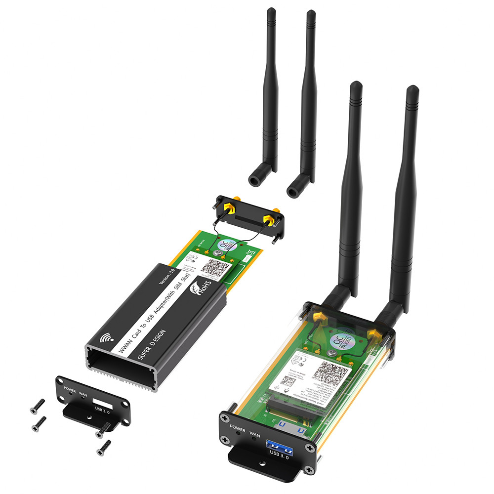 NGFF(M.2) To USB Adapter With SIM Card Slot For WWAN/LTE/4G Module