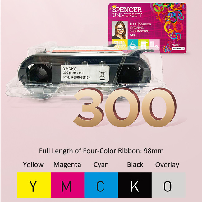 YMCKO Ribbons Card Printing Machine For Single Or Dual-Sided Color Printing