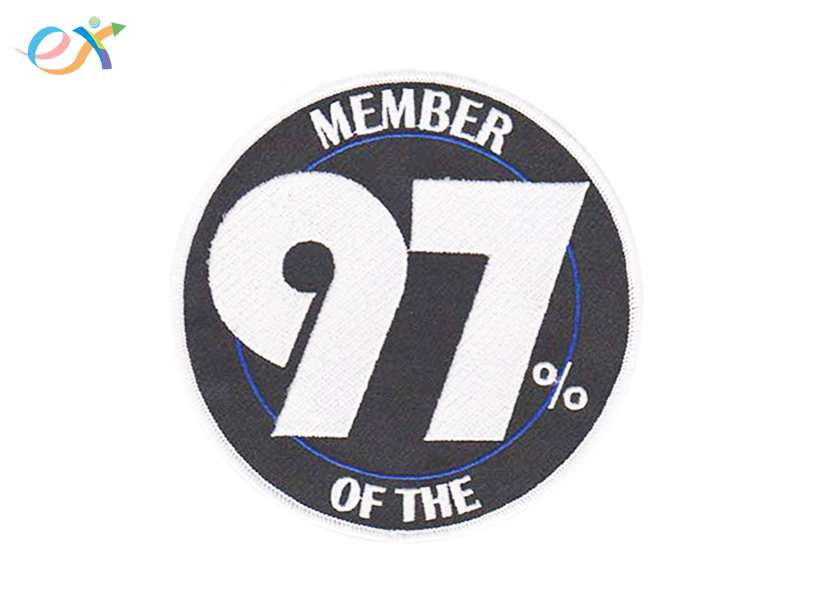 Irregular Embroidered Letter Patch / Iron On Number Patches Color Customized