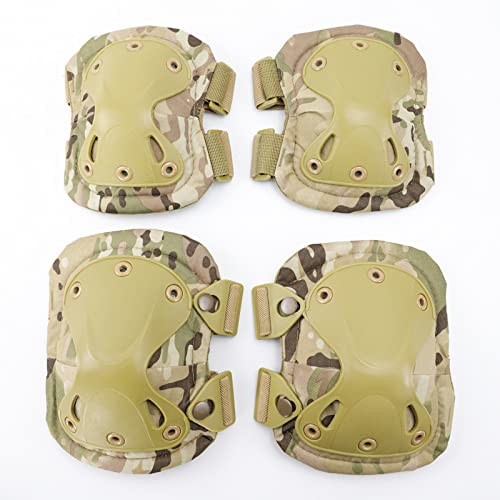 Outdoor Kneepad Riding Protector Tactics Tactical Style Multi-Level Protection Knee Pads, Large Size, Multicam