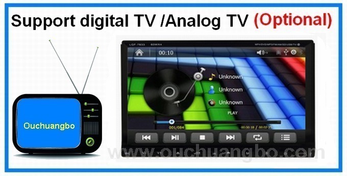 Ouchuangbo car multimedia for Universal car DVD with radio gps TV bluetooth OCB-2621