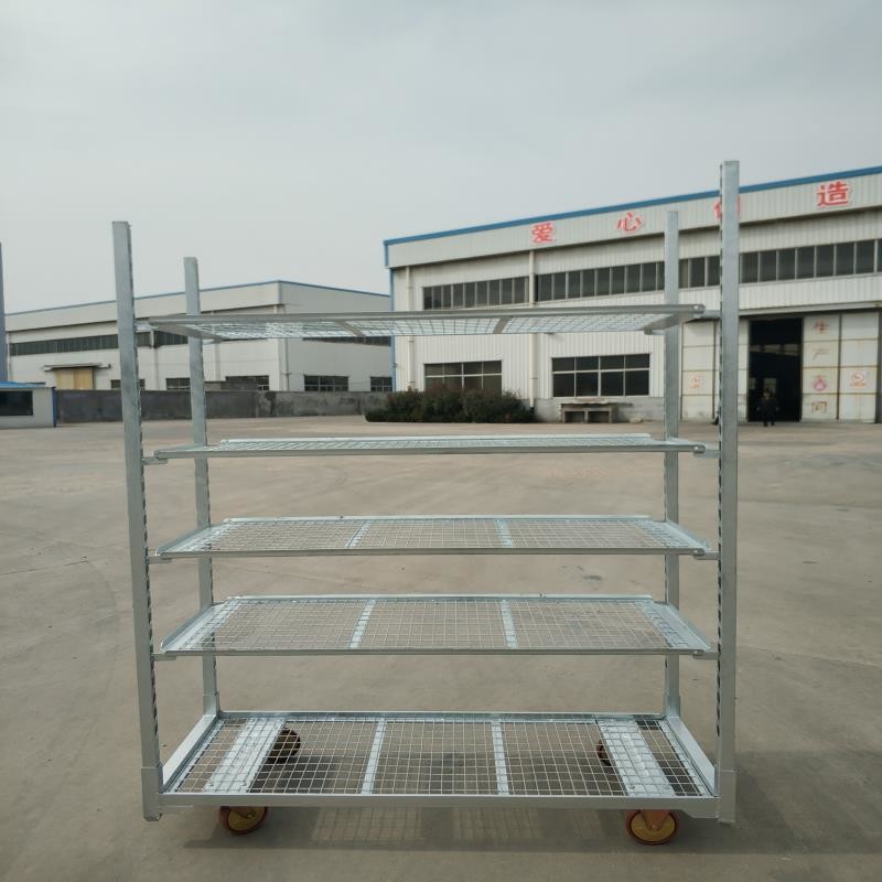 Standard Hole Tray Rolling Flower Trolley for Greenhouse Agricultural Planting