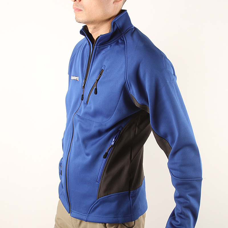 Navy Color Mens Womens 100% Polyester Hooded Softshell Jacket